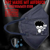YouDesign Maske Navy FFP2 Maske "MiMiMi" 8 Farben