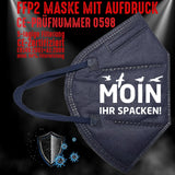 YouDesign Maske Navy FFP2 Maske "Moin" 8 Farben