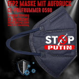 YouDesign Maske Navy FFP2 Maske "Stop Putin" 8 Farben