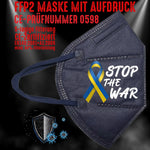 YouDesign Maske Navy FFP2 Maske "Stop The War" 8 Farben