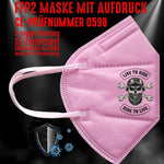 YouDesign Maske Rosa FFP2 Maske "Live To Ride" 3 Farben