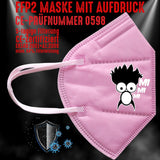 YouDesign Maske Rosa FFP2 Maske "MiMiMi" 8 Farben