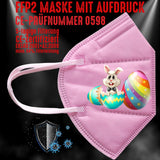 YouDesign Maske Rosa FFP2 Maske "Osterhase" 8 Farben