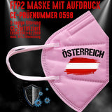 YouDesign Maske Rosa FFP2 Maske "Österreich Austria" 4 Farben