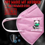 YouDesign Maske Rosa FFP2 Maske "Pandamie" 8 Farben