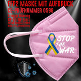 YouDesign Maske Rosa FFP2 Maske "Stop The War" 8 Farben