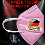 YouDesign Maske Rosa FFP2 Maske "Team Germany" 4 Farben