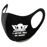 YouDesign Maske Schwarz Maske "2 Meter" 5 Farben