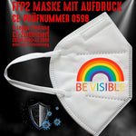 YouDesign Maske Weiß FFP2 Maske "Be Visible" 3 Farben