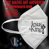 YouDesign Maske Weiß FFP2 Maske "Jesus Is King" 3 Farben