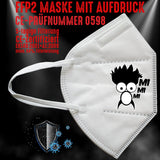 YouDesign Maske Weiß FFP2 Maske "MiMiMi" 8 Farben