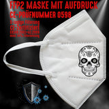 YouDesign Maske Weiß FFP2 Maske "Sugar Skull" 3 Farben