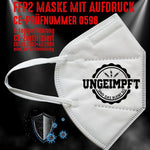 YouDesign Maske Weiß FFP2 Maske "Ungeimpft" 4 Farben