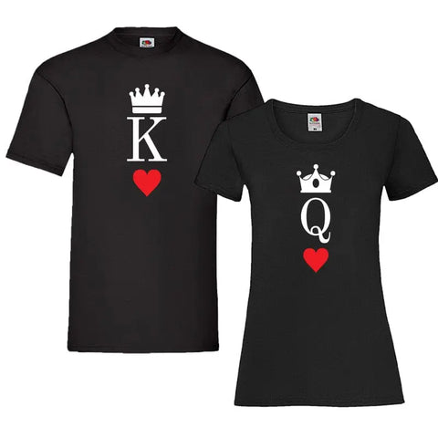 YouDesign T-Shirt Couple Shirt "King And Queen Heart"