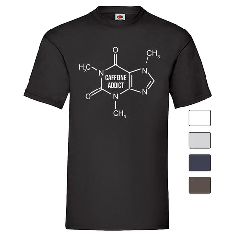 YouDesign T-Shirt Men T-Shirt "Caffeine Addict" 5 Farben