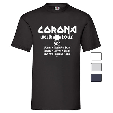 YouDesign T-Shirt Men T-Shirt "Corona World Tour" 4 Farben