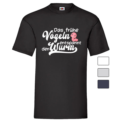 YouDesign T-Shirt Men T-Shirt "entspannter Wurm" 4 Farben