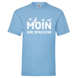 YouDesign T-Shirt S / Hellblau Men T-Shirt "Moin, Ihr Spacken" 5 Farben