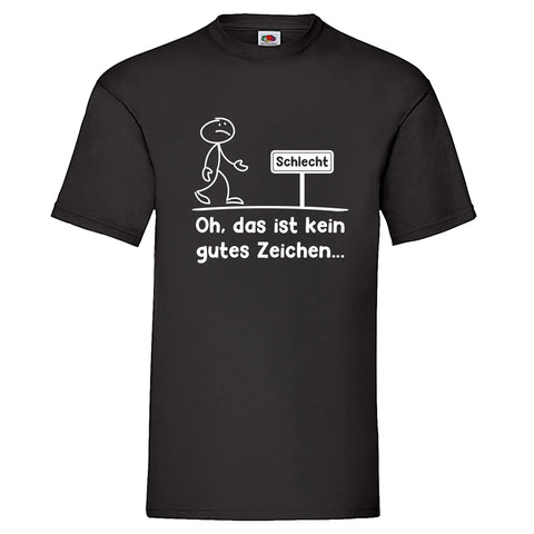 YouDesign T-Shirt S Men T-Shirt "kein gutes Zeichen"