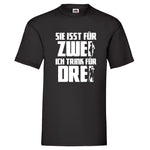 YouDesign T-Shirt S Men T-Shirt "Sie isst für zwei"