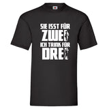 YouDesign T-Shirt S Men T-Shirt "Sie isst für zwei"