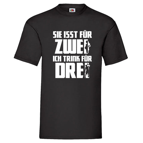 YouDesign T-Shirt S Men T-Shirt "Sie isst für zwei"