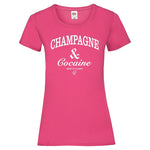 YouDesign T-Shirt XS / Fuchsia Woman T-Shirt "Champagne & Cocaine" 3 Farben