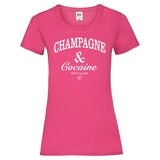 YouDesign T-Shirt XS / Fuchsia Woman T-Shirt "Champagne & Cocaine" 3 Farben