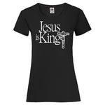 YouDesign T-Shirt XS / Schwarz Woman T-Shirt "Jesus Is King" 2 Farben