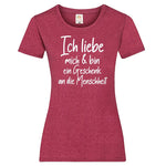 YouDesign T-Shirt XS / Vintage Heather Red Woman T-Shirt "Ich liebe mich" 4 Farben