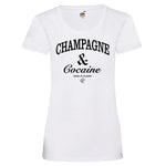 YouDesign T-Shirt XS / Weiß Woman T-Shirt "Champagne & Cocaine" 3 Farben