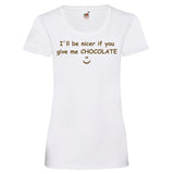 YouDesign T-Shirt XS / Weiß Woman T-Shirt "Nicer Chocolate" 3 Farben