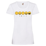 YouDesign T-Shirt XS / Weiß Woman T-Shirt "Smile" 3 Farben